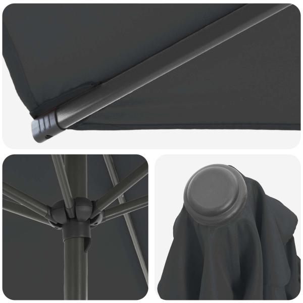 Garten-Schirm mit Fuß 270 x 270 cm Polyester Rechtwinklig