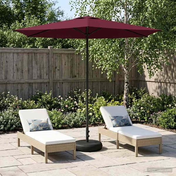 ARDEBO.de - Garten-Schirm mit Fuß 270 x 270 cm Polyester Rechtwinklig