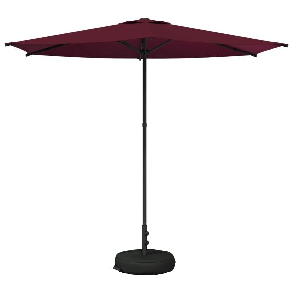 Garten-Schirm mit Fuß 270 x 270 cm Polyester Rechtwinklig