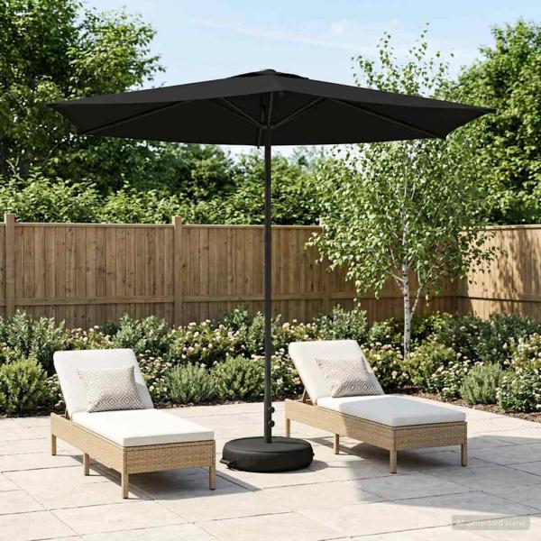 ARDEBO.de - Garten-Schirm mit Fuß 270 x 270 cm Polyester Rechtwinklig