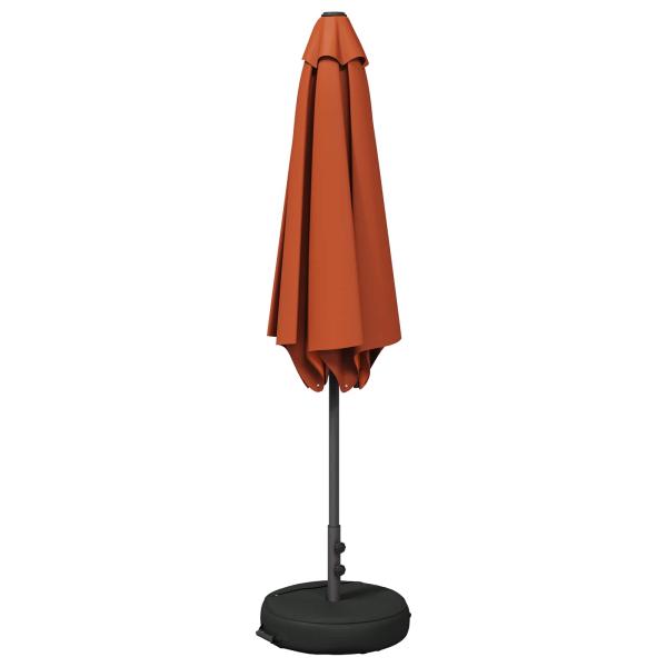Garten-Schirm mit Fuß 300 x 300 cm Polyester Rechtwinklig