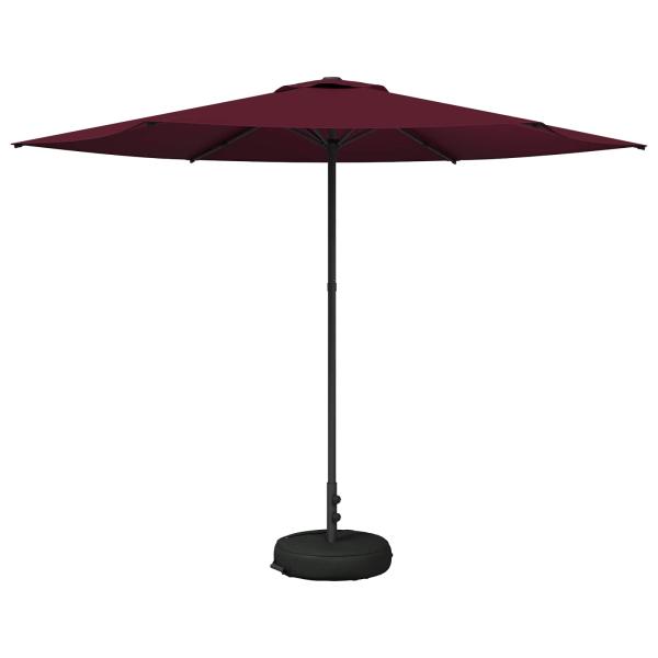 Garten-Schirm mit Fuß 300 x 300 cm Polyester Rechtwinklig