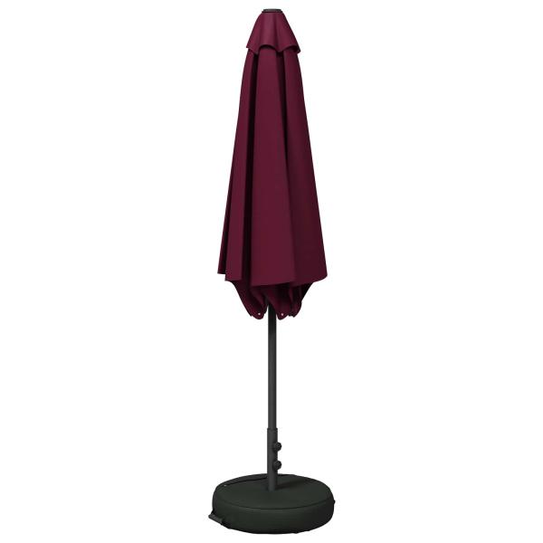 Garten-Schirm mit Fuß 300 x 300 cm Polyester Rechtwinklig