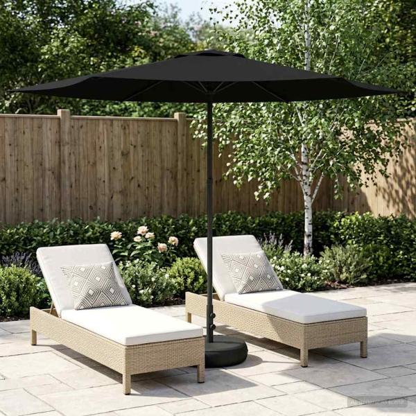ARDEBO.de - Garten-Schirm mit Fuß 300 x 300 cm Polyester Rechtwinklig