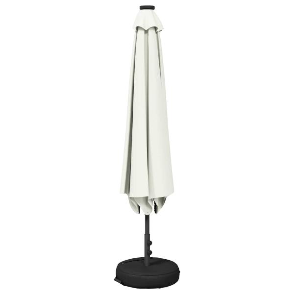 Gartenparasol mit LED-Lichtern und Sockel 200 x 300 cm
