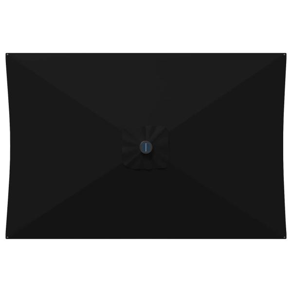 Gartenparasol mit LED-Lichtern und Sockel 200 x 300 cm