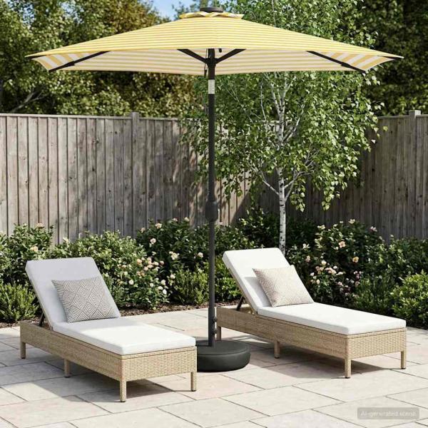 ARDEBO.de - Gartenparasol mit LED-Lichtern und Sockel 230 x 230 cm