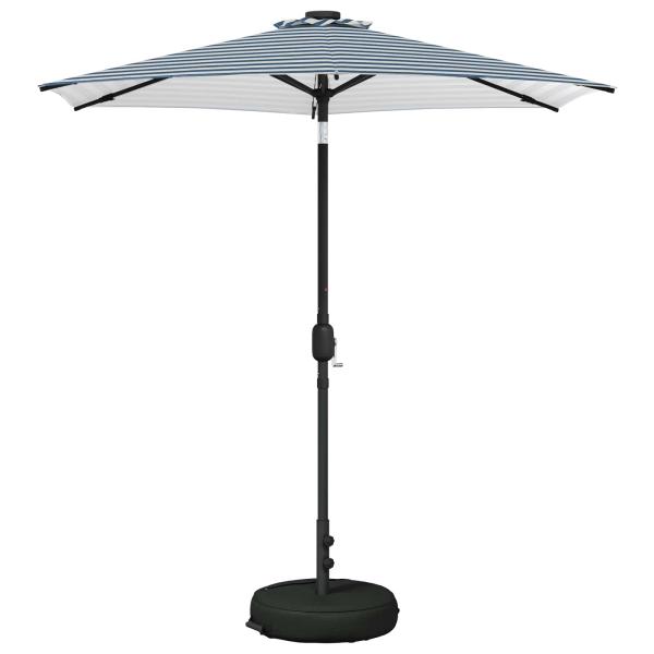 Gartenparasol mit LED-Lichtern und Sockel 230 x 230 cm