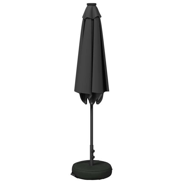Gartenparasol mit LED-Lichtern und Sockel 270 x 270 cm