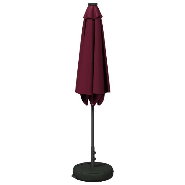Gartenparasol mit LED-Lichtern und Sockel 270 x 270 cm