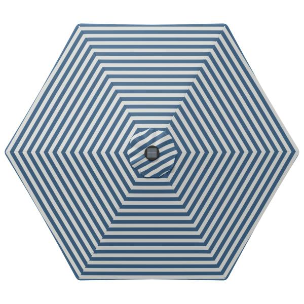 Gartenparasol mit LED-Lichtern und Sockel 2,7 x 2,7 m Polyester