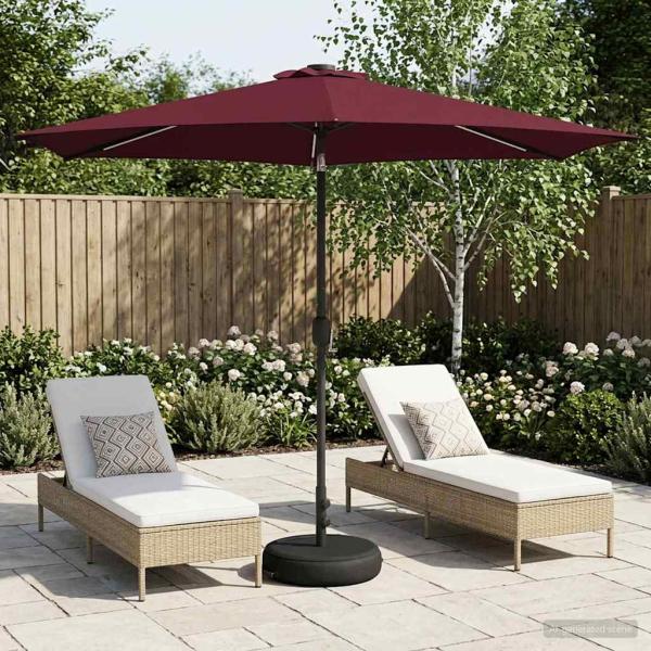 ARDEBO.de - Gartenparasol mit LED-Lichtern und Sockel 300 x 300 cm