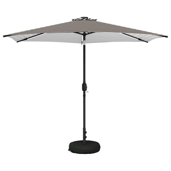 Gartenparasol mit LED-Lichtern und Sockel 300 x 300 cm