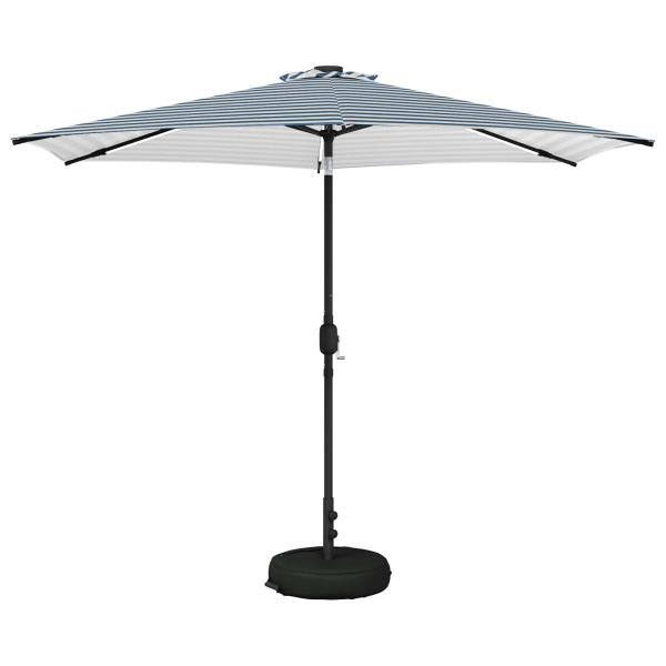 Gartenparasol mit LED-Lichtern und Sockel 300 x 300 cm