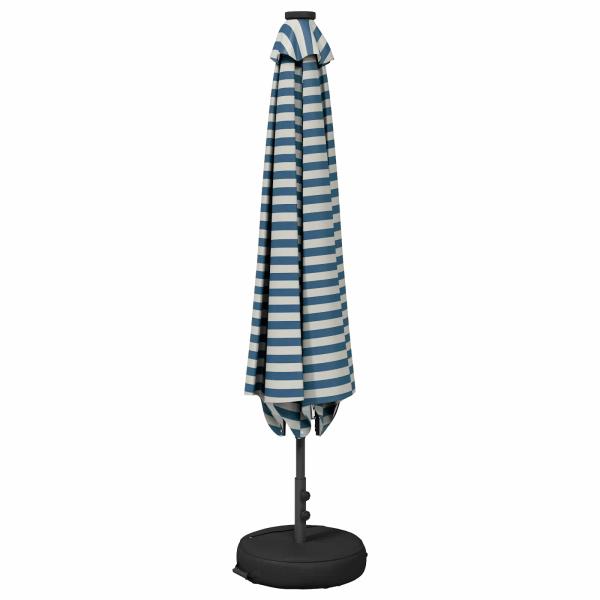 Gartenparasol mit LED-Lichtern und Sockel 300 x 300 cm