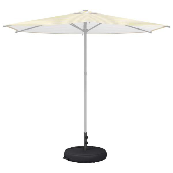 Terrassenständer für Sonnenschirme 60 x 60 cm Stahl Schwarz