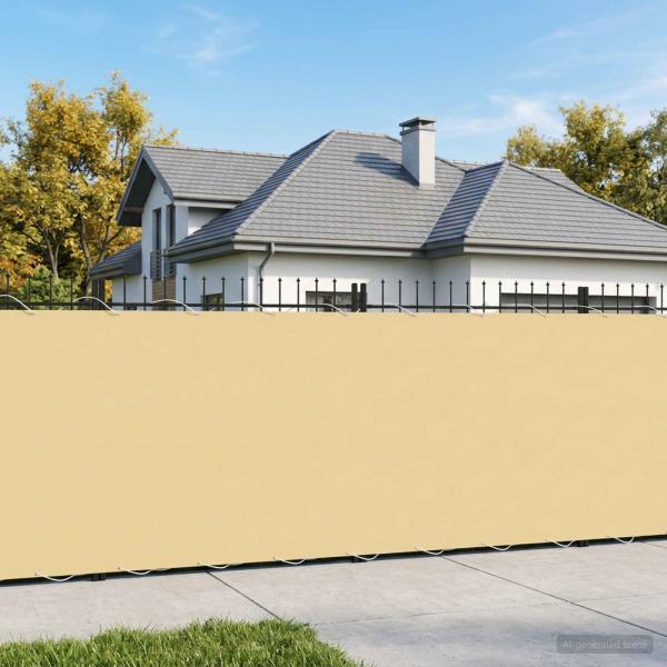 ARDEBO.de - Balkon Sichtschutz 150 x 800 cm Stoff mit PU-Beschichtung Sand