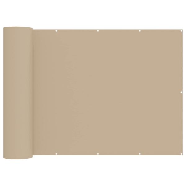 Balkon Sichtschutz 180 x 800 cm Stoff mit PU-Beschichtung Beige