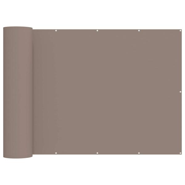 Balkon Sichtschutz 150 x 500 cm Stoff mit PU-Beschichtung Taupe