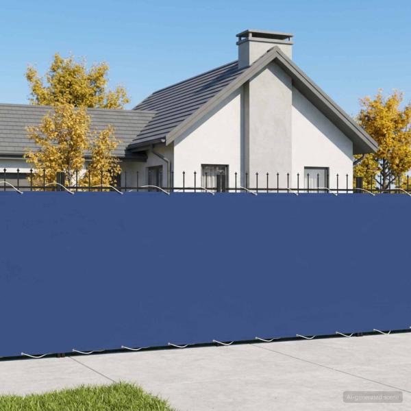 Balkon Sichtschutz 150 x 200 cm Stoff mit PU-Beschichtung Blau