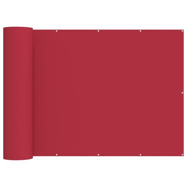 Balkon Sichtschutz 180 x 500 cm Stoff mit PU-Beschichtung Rot