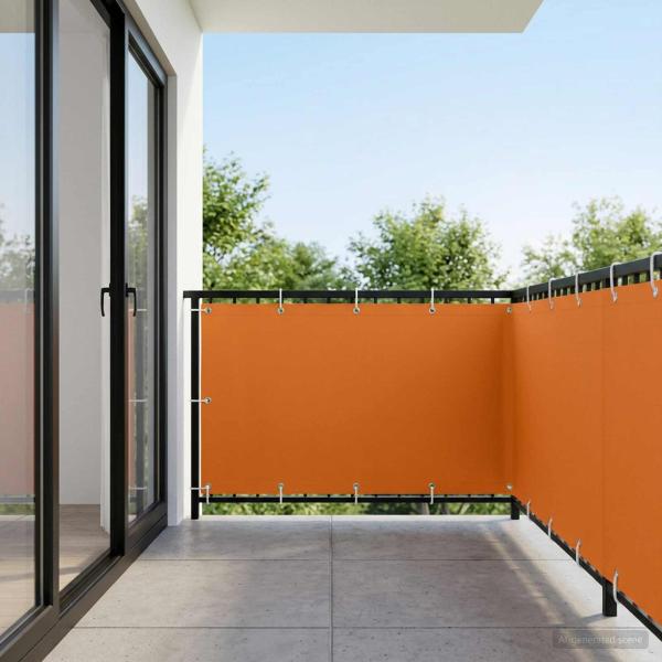 Balkon Sichtschutz 150 x 300 cm Stoff mit PU-Beschichtung