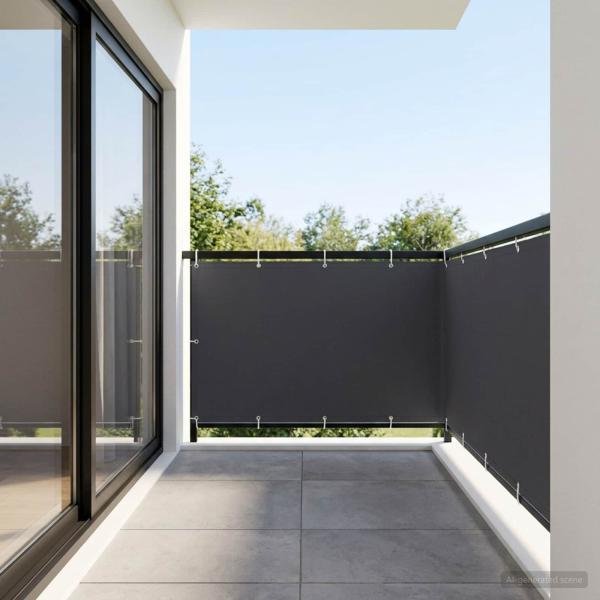 Balkon Sichtschutz 150 x 700 cm Stoff mit PU-Beschichtung