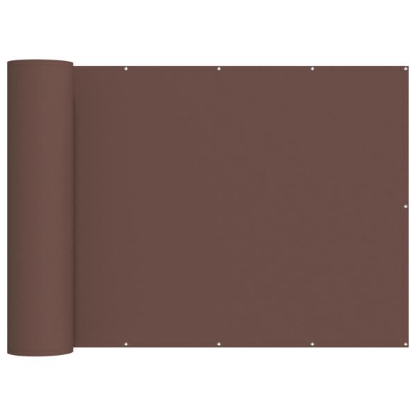 Balkon Sichtschutz 180 x 800 cm Stoff mit PU-Beschichtung Braun
