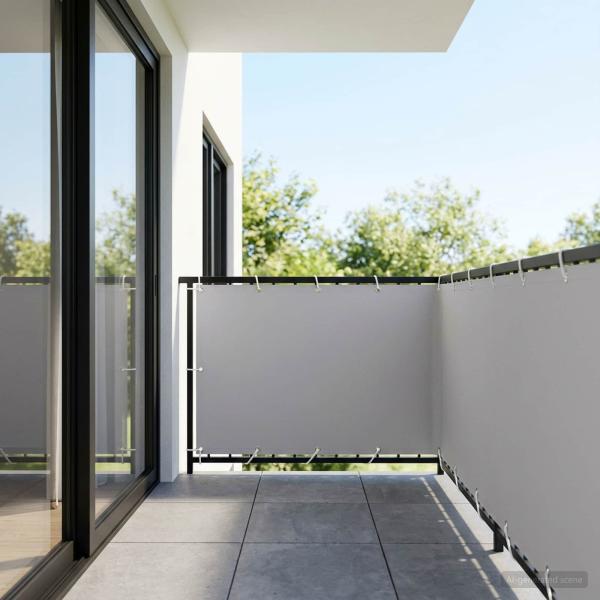 Balkon-Sichtschutz 1,2 x 15 m Stoff mit PU-Beschichtung