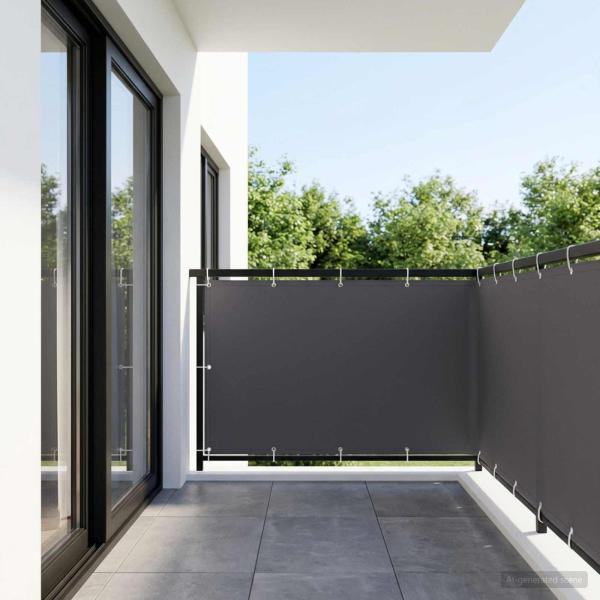 ARDEBO.de - Balkon-Sichtschutz 1,2 x 15 m Stoff mit PU-Beschichtung