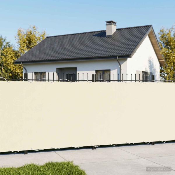 Balkon-Sichtschutz 1,2 x 15 m Stoff mit PU-Beschichtung Creme