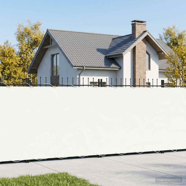 Balkon-Sichtschutz 1,2 x 25 m Stoff mit PU-Beschichtung Weiß