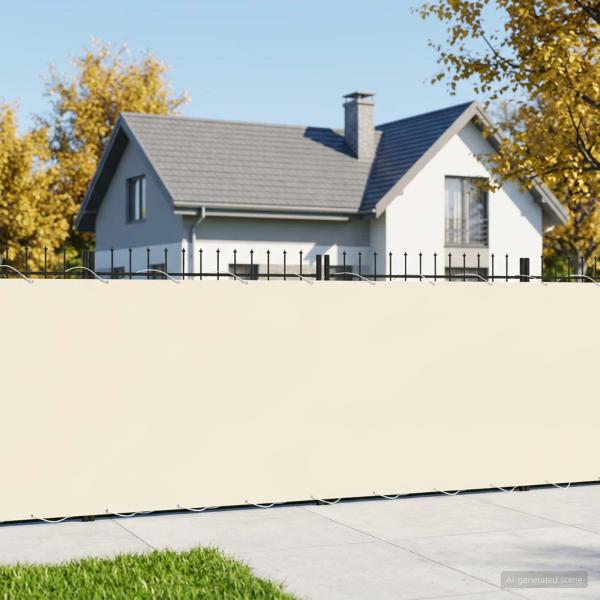 Balkon-Sichtschutz 1,2 x 25 m Stoff mit PU-Beschichtung Creme