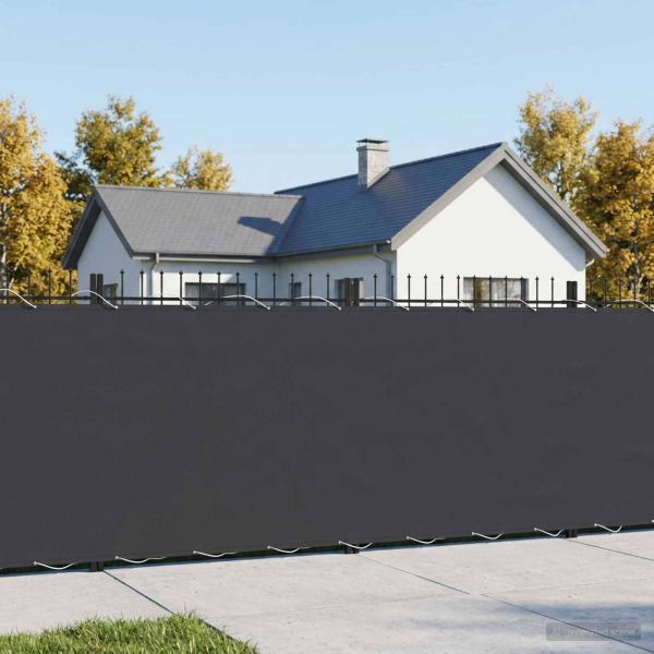 ARDEBO.de - Balkon-Sichtschutz 1,2 x 25 m Stoff mit PU-Beschichtung Schwarz