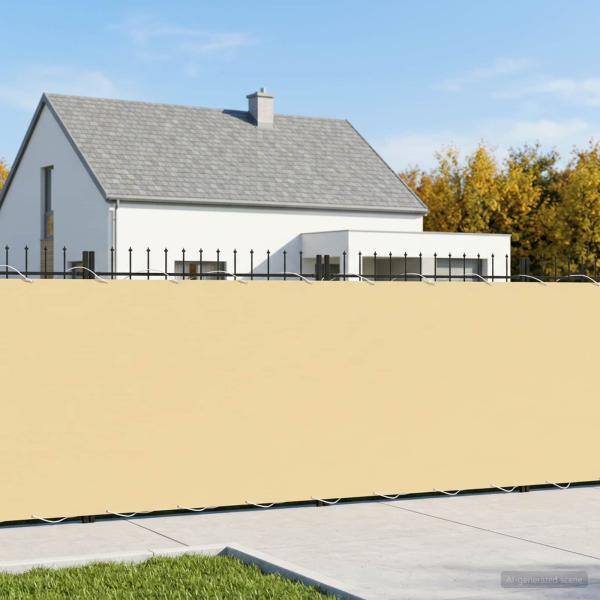 Balkon-Sichtschutz 1,5 x 25 m Stoff mit PU-Beschichtung Beige