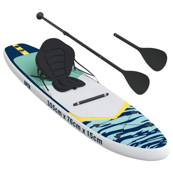 SUP Board mit Sitz 2-in-1 APEX 305 x 76 x 15 cm Blau für