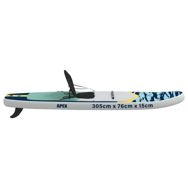 SUP Board mit Sitz 2-in-1 APEX 305 x 76 x 15 cm Blau für