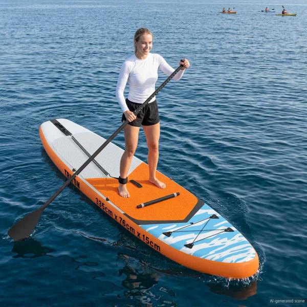 ARDEBO.de - SUP Board mit Sitz 2-in-1 TRITON 335 x 76 x 15 cm Blau für