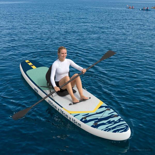 SUP Board mit Sitz 2-in-1 APEX 335 x 76 x 15 cm Blau für