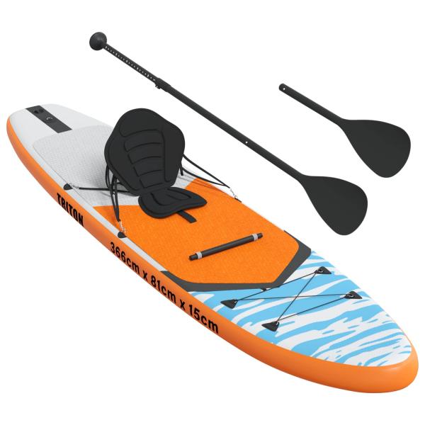 SUP Board mit Sitz 2-in-1 TRITON 366 x 81 x 15 cm Blau für