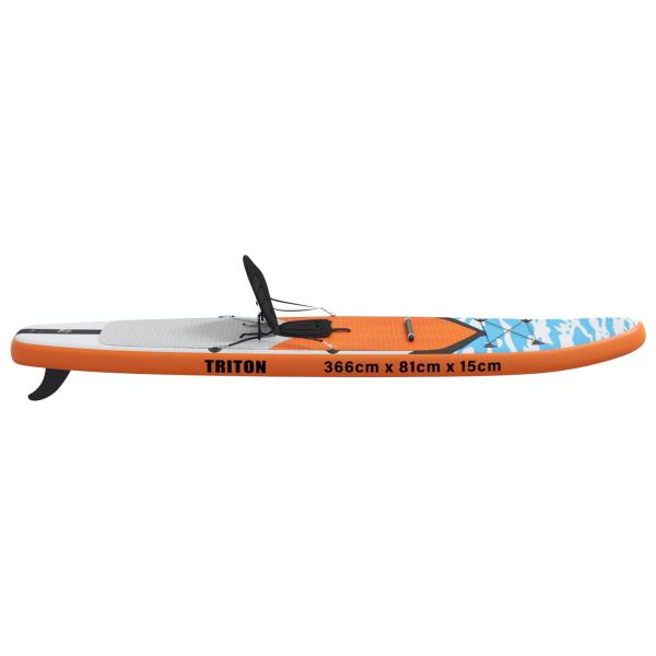 SUP Board mit Sitz 2-in-1 TRITON 366 x 81 x 15 cm Blau für