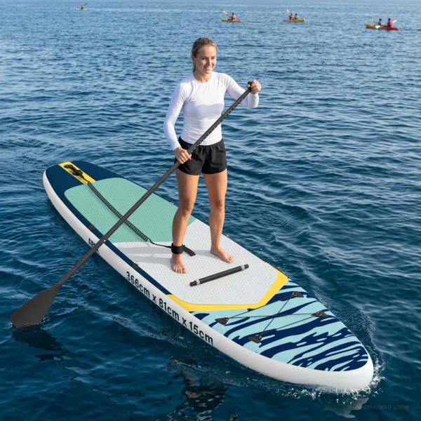 ARDEBO.de - SUP Board mit Sitz 2-in-1 APEX 366 x 81 x 15 cm Blau für