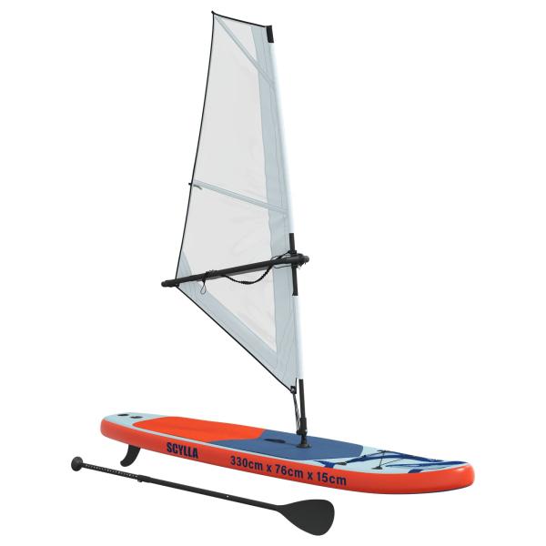 Aufblasbares SUP-Board mit Segel SCYLLA 330 x 76 x 15 cm Blau