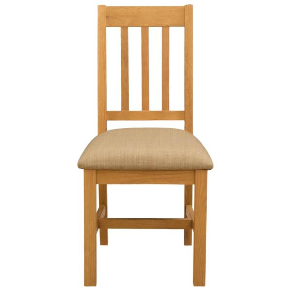 Esszimmerstuhl VENLO 2 Stk. Massivholz Eiche Beige