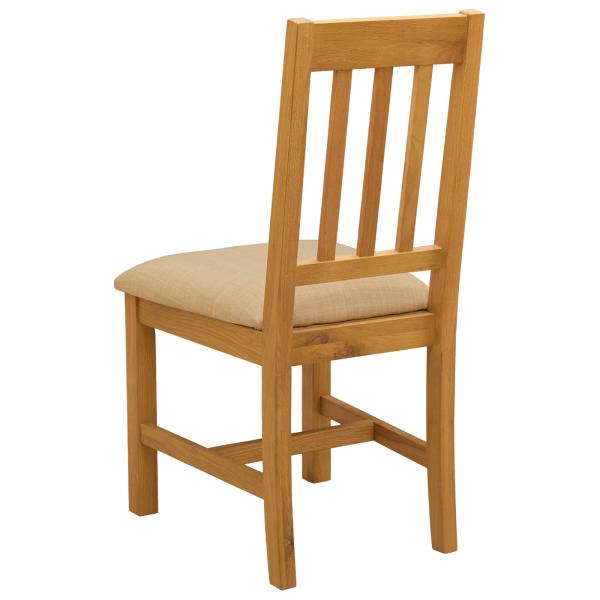 Esszimmerstuhl VENLO 2 Stk. Massivholz Eiche Beige