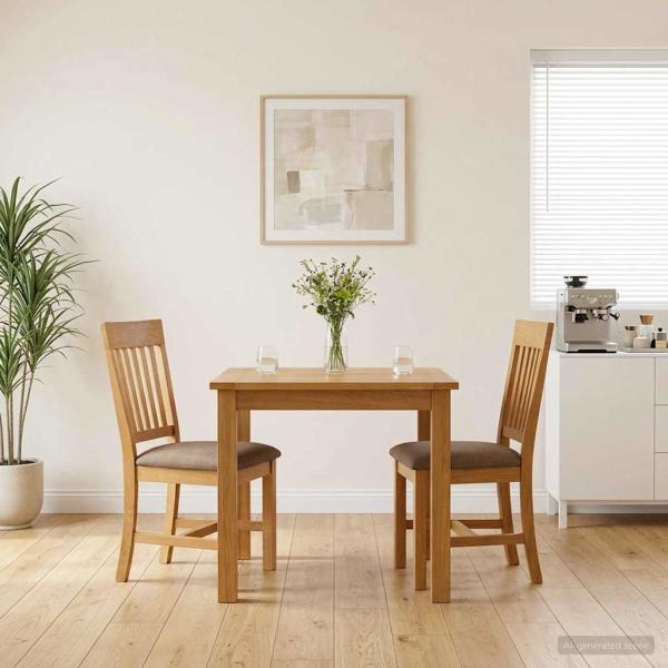 ARDEBO.de - Esszimmerstuhl 2 Stk. Massivholz Eiche Grau 45 x 59 x 92 cm