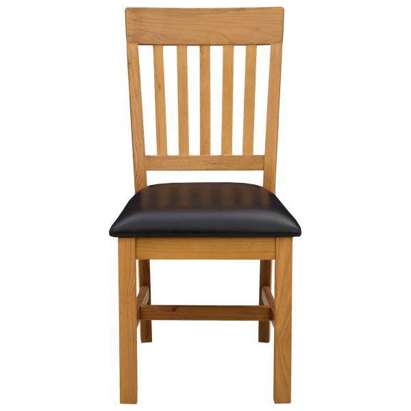 Esszimmerstuhl 2 Stk. Massivholz Eiche Schwarz 45 x 59 x 92 cm