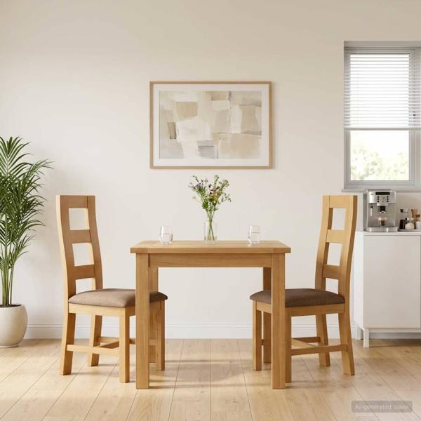 ARDEBO.de - Esszimmerstuhl 2 Stk. Massivholz Eiche Grau 45 x 51 x 105 cm