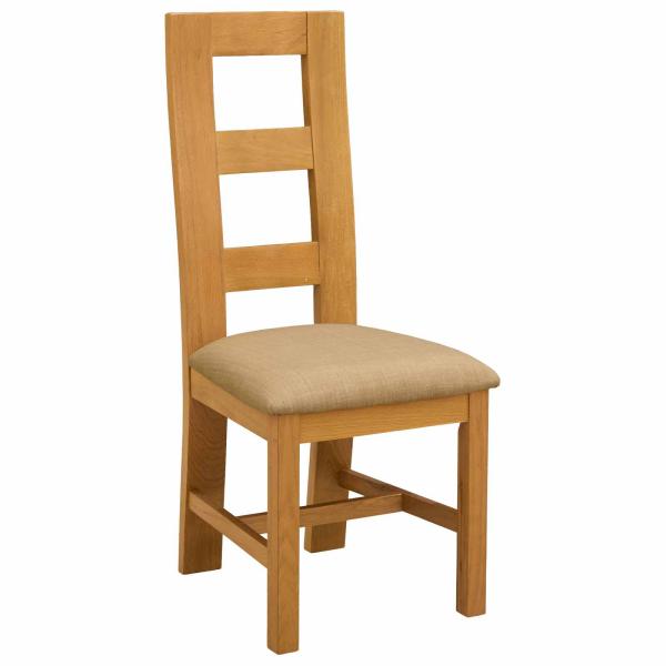 Esszimmerstuhl 2 stk. Massivholz Eiche Beige 45 x 51 x 105 cm
