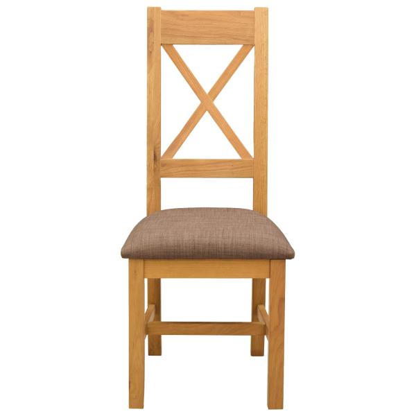 Esszimmerstuhl 2 stk. Massivholz Eiche Grau 45 x 54 x 105 cm